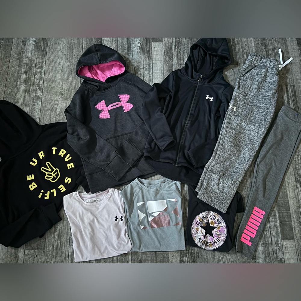 Girls lot under armour puma converse and sugar and jade